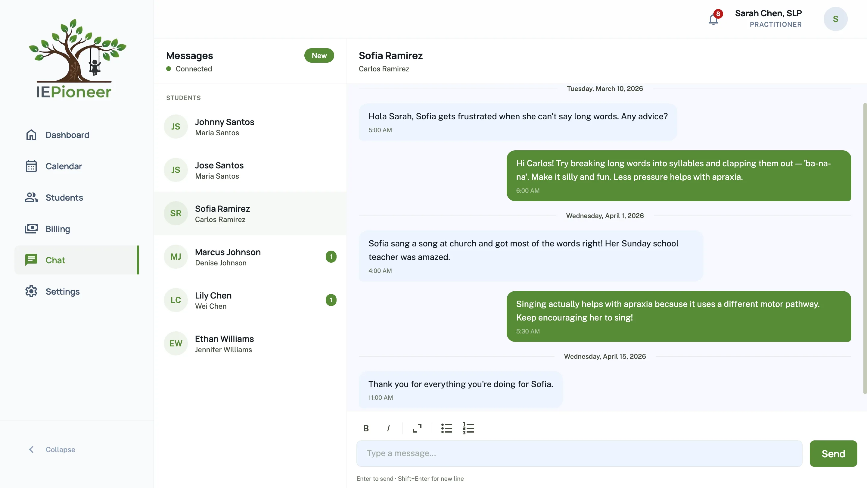 Secure family messaging